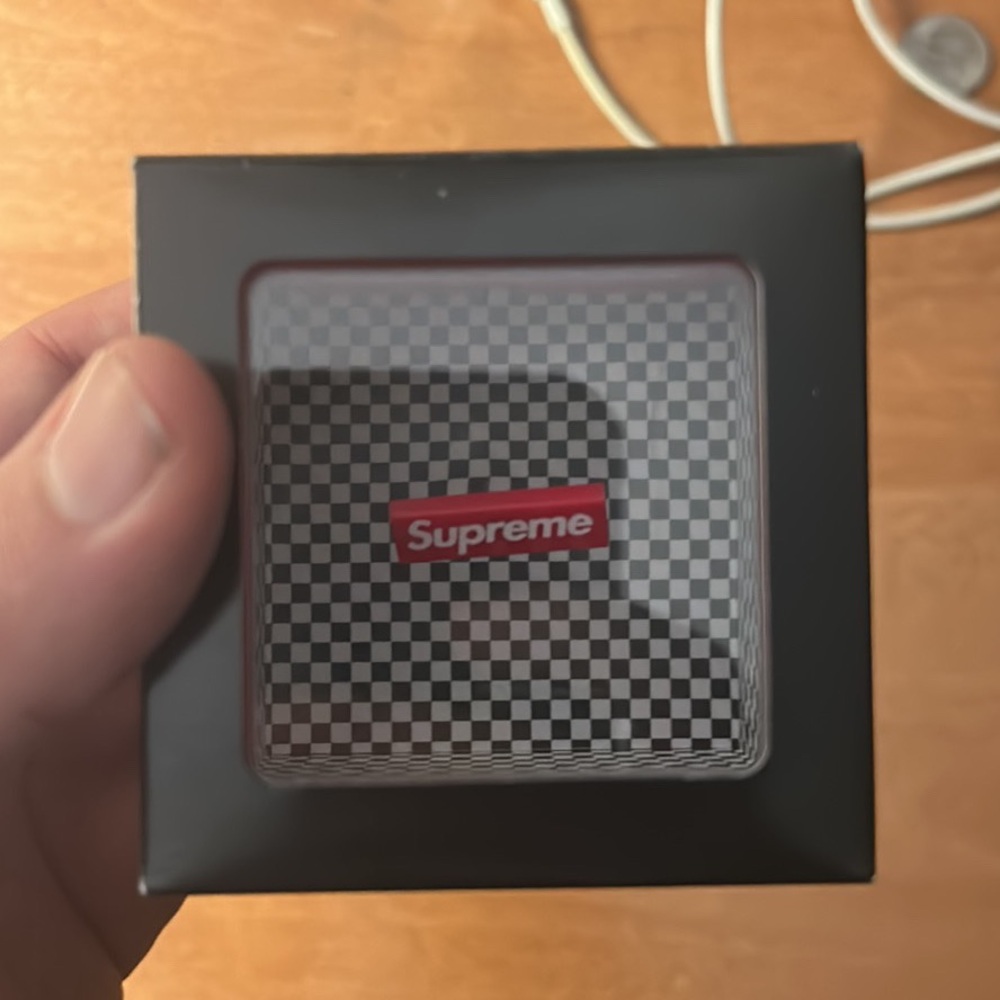 Supreme Black and White Checkered Box and stickers